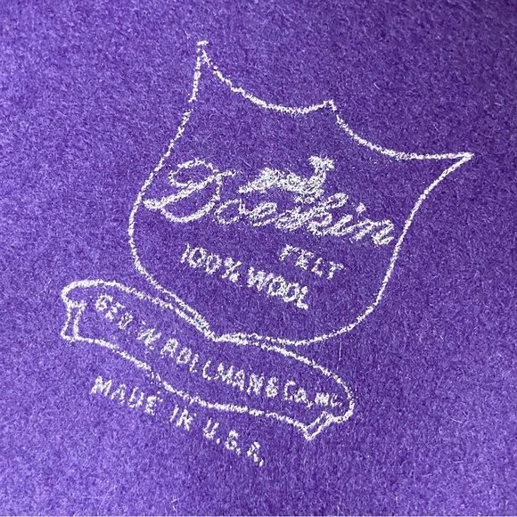 NWT. DOESKIN | Vintage Purple Mesh And Bow Wide Brim Hat OS - Picture 10 of 12